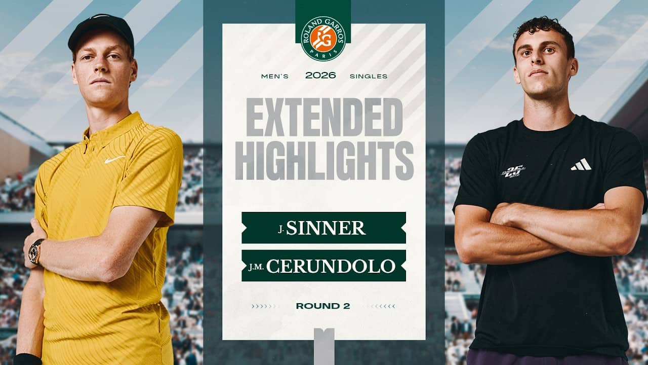 Jannik Sinner vs Juan Manuel Cerundolo | Round 2 Extended Highlights | Roland-Garros 2026