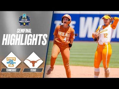 Texas vs. Tennessee: 2026 Women's College World Series semifinal opener | Extended highlights