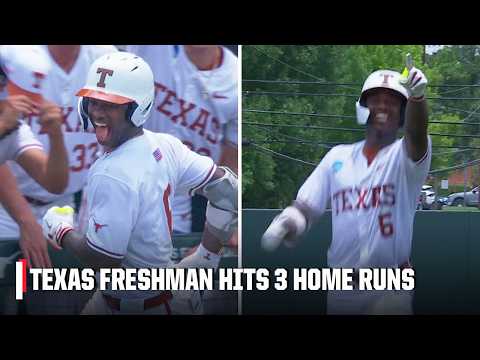3 HOME RUNS š® Texas' Anthony Pack Jr. sets a Longhorns NCAA tourney record š„ | ESPN College Baseball