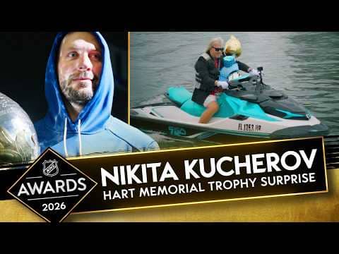 Nikita Kucherov awarded the Hart Memorial Trophy