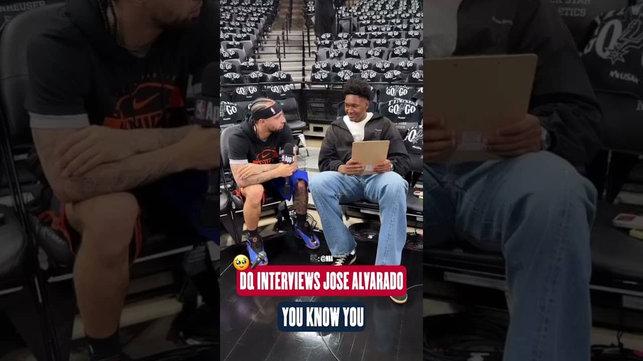Derik Queen interviews Jose Alvarado at NBA Finals #nba #pelicans