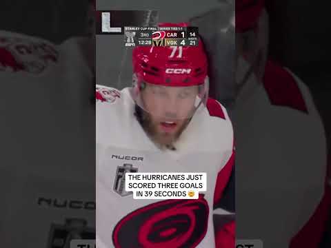 39 seconds is the FASTEST THREE GOALS by one team in Stanley Cup Final history 🔥