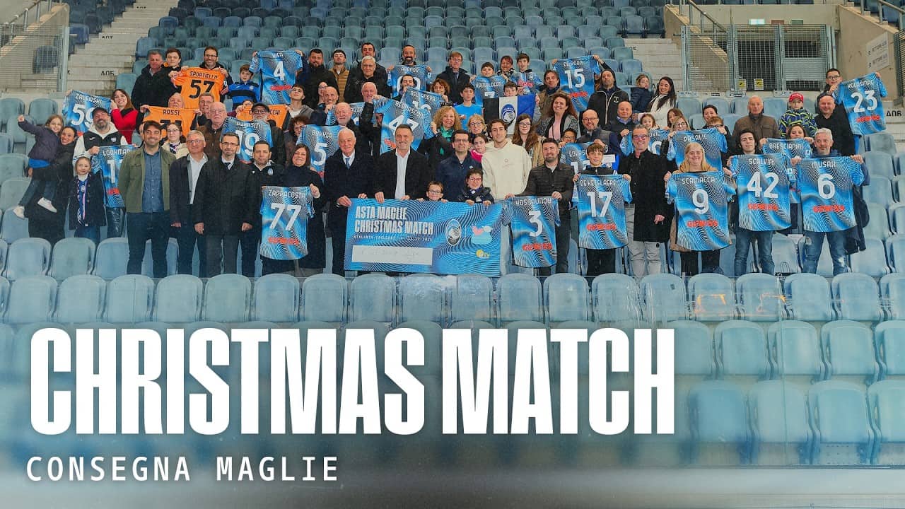 L'evento di consegna delle maglie del Christmas Match 2025 e della beneficenza 🎄🎅🏻🖤💙