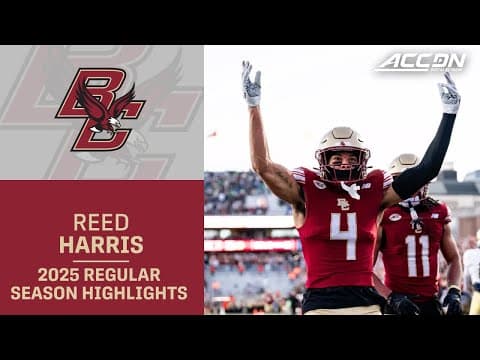 Reed Harris 2025 Regular Season Highlights | Boston College WR