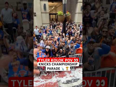 The players POV during the Knicks Championship Parade π (via tyler_kolek/IG)