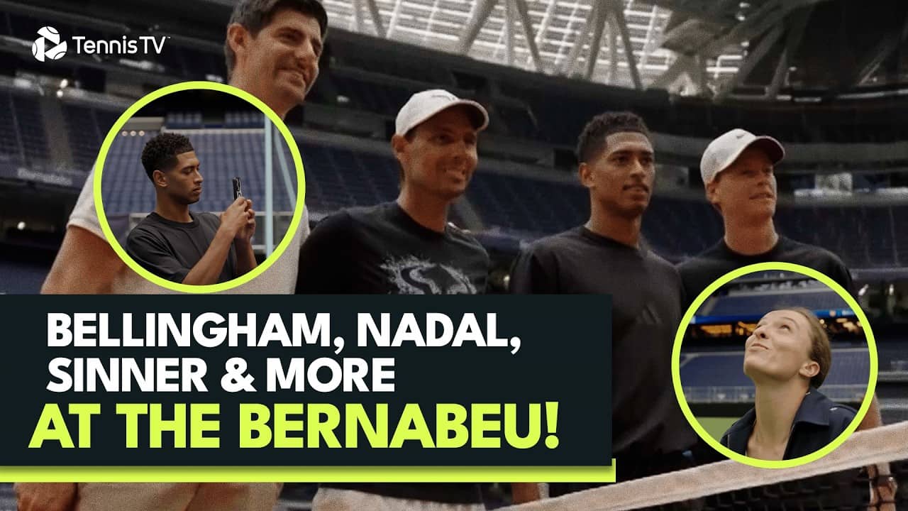 Bellingham, Courtois, Nadal, Sinner & Swiatek Play Tennis In The Bernabeu! | Madrid 2026