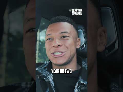 Kylian Mbappé showing off his flute-playing skills with James Corden