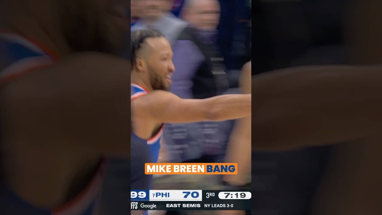 KEEP IT UP, CAP π«‘ #nyknicks #nba #basketballshorts #jalenbrunson #mikebreen