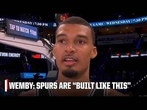WE'RE JUST BUILT LIKE THIS š¤ Victor Wembanyama reacts to Spurs' Game 1 win vs. OKC | NBA on ESPN