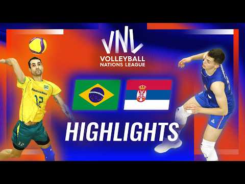 Brazil🇧🇷 vs. Serbia🇷🇸 - Highlights | Week 1 | Men's VNL 2026