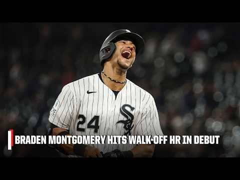 WALK-OFF HOME RUN IN MLB DEBUT 𤯠Braden Montgomery gives White Sox the win vs. Braves š¤ | ESPN MLB