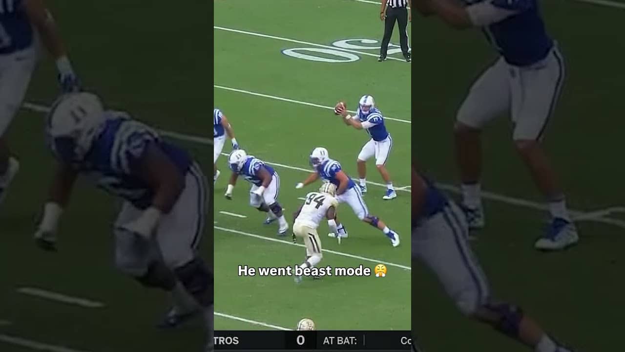 No one was going to stop him 💪 #dukebluedevils #accfootball #collegefootball