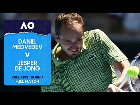 Daniil Medvedev v Jesper de Jong Full Match | Australian Open 2026 First Round