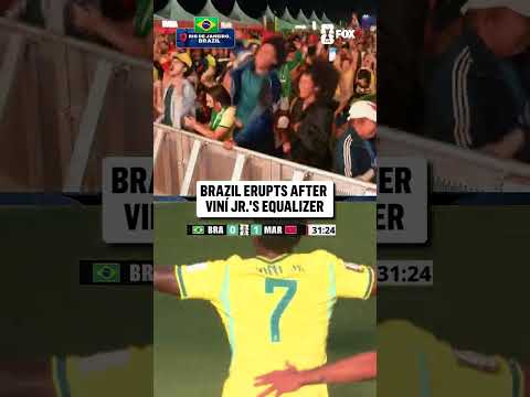 Brazil's fans let loose after Vini delivered the moment they were waiting for