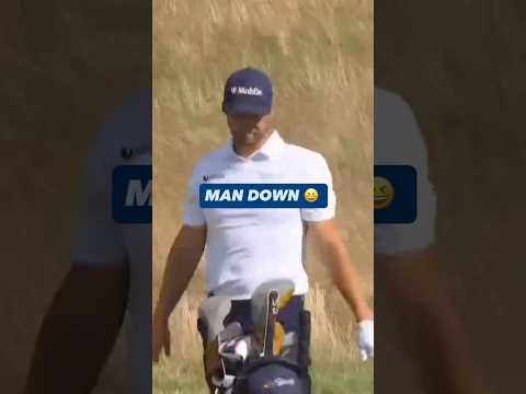 Wyndham’s own golf bag nearly took him out 😂