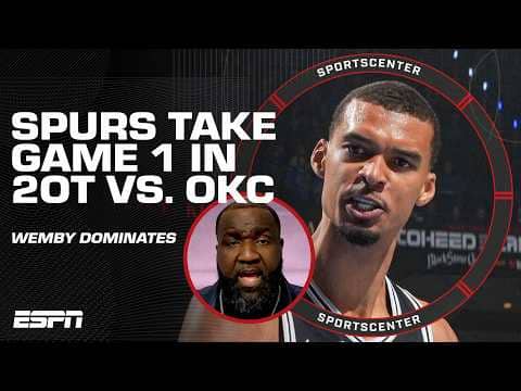 Victor Wembanyama took Game 1 PERSONAL 🗣️ Spurs win 2OT thriller against the Thunder | SportsCenter