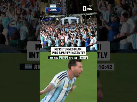 THE SCENES AS MESSI SCORES THE OPENER π¦π·