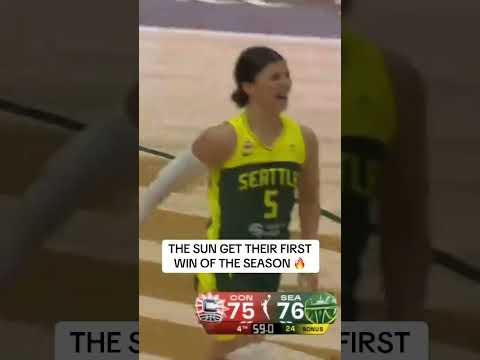 The Connecticut Sun battled it out down to the wire to secure the dub against the Seattle Storm 😤