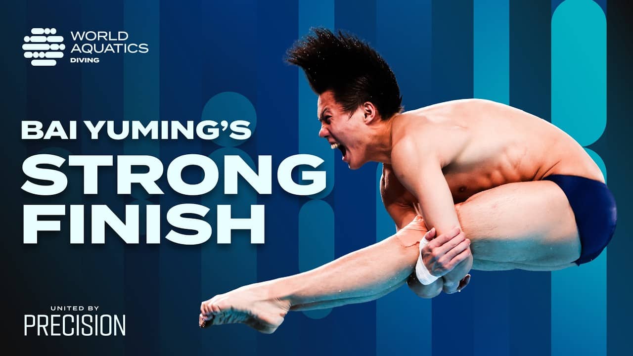 Bai Yuming wins in front of the home crowd | Diving World Cup Super Final | Men's 10m Platform