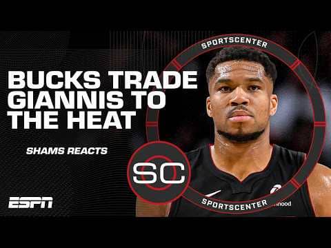 Giannis Antetokounmpo traded to the Heat ๐ Reaction from Shams Charania | SportsCenter