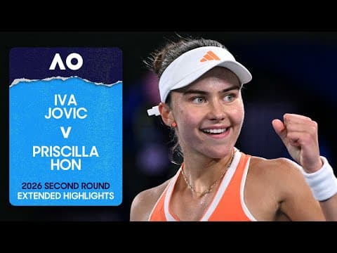 Iva Jovic v Priscilla Hon Extended Highlights | Australian Open 2026 Second Round