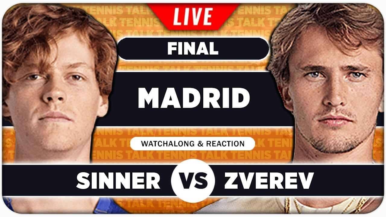 SINNER vs ZVEREV • ATP Madrid 2026 Final • LIVE Tennis Watchalong