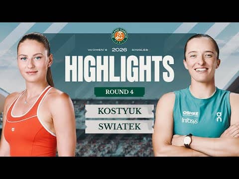 Marta Kostyuk vs Iga Swiatek | Round 3 Highlights | Roland-Garros 2026