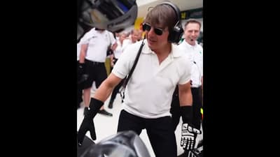 When Tom Cruise joined the Mercedes pit crew in Miami β‘οΈ
