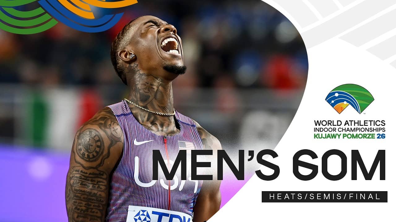 Full Men's 60m Heats + Semis + Final | World Indoor Championships Kujawy Pomorze 26