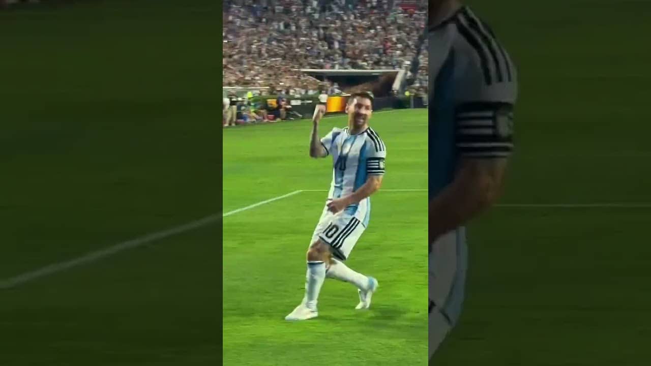 The moment Messi scored in potentially the LAST international friendly of his career π¨