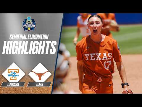 Texas vs. Tennessee: 2026 Women's College World Series semifinal elimination | Extended highlights