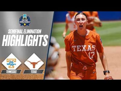 Texas vs. Tennessee: 2026 Women's College World Series semifinal elimination | Extended highlights