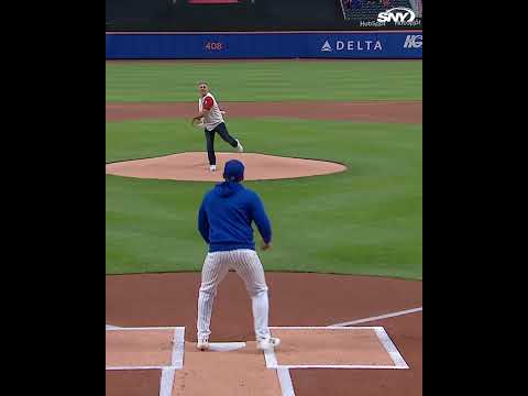 John Franco's first pitch was just a bit outside 😅