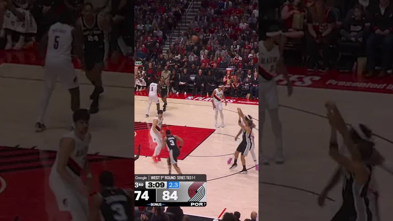 this stepback three from CB ๐ #spurs #nba #carterbryant