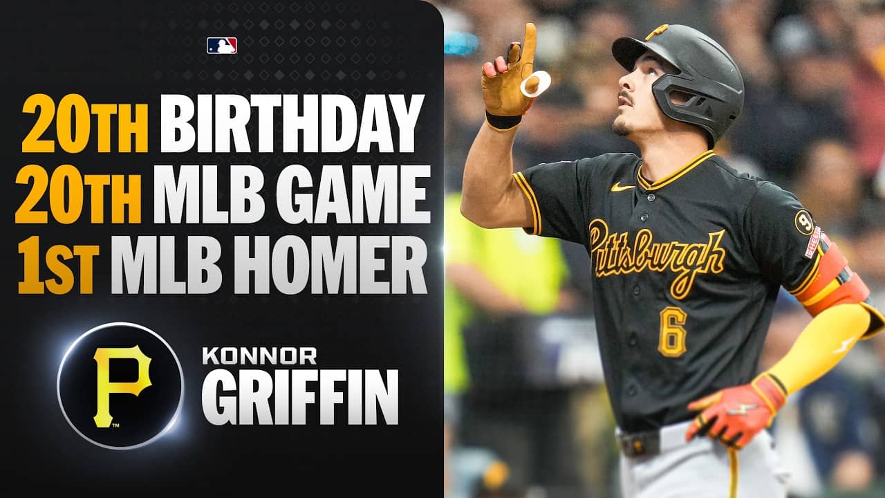 KONNOR GRIFFIN: 20th birthday 🎂, 20th MLB game ⚾️, 1st MLB homer! 🤩 | MLB Highlights
