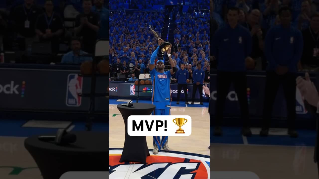 SGA is presented the Michael Jordan trophy as 2025-26 Kia NBA MVP!
