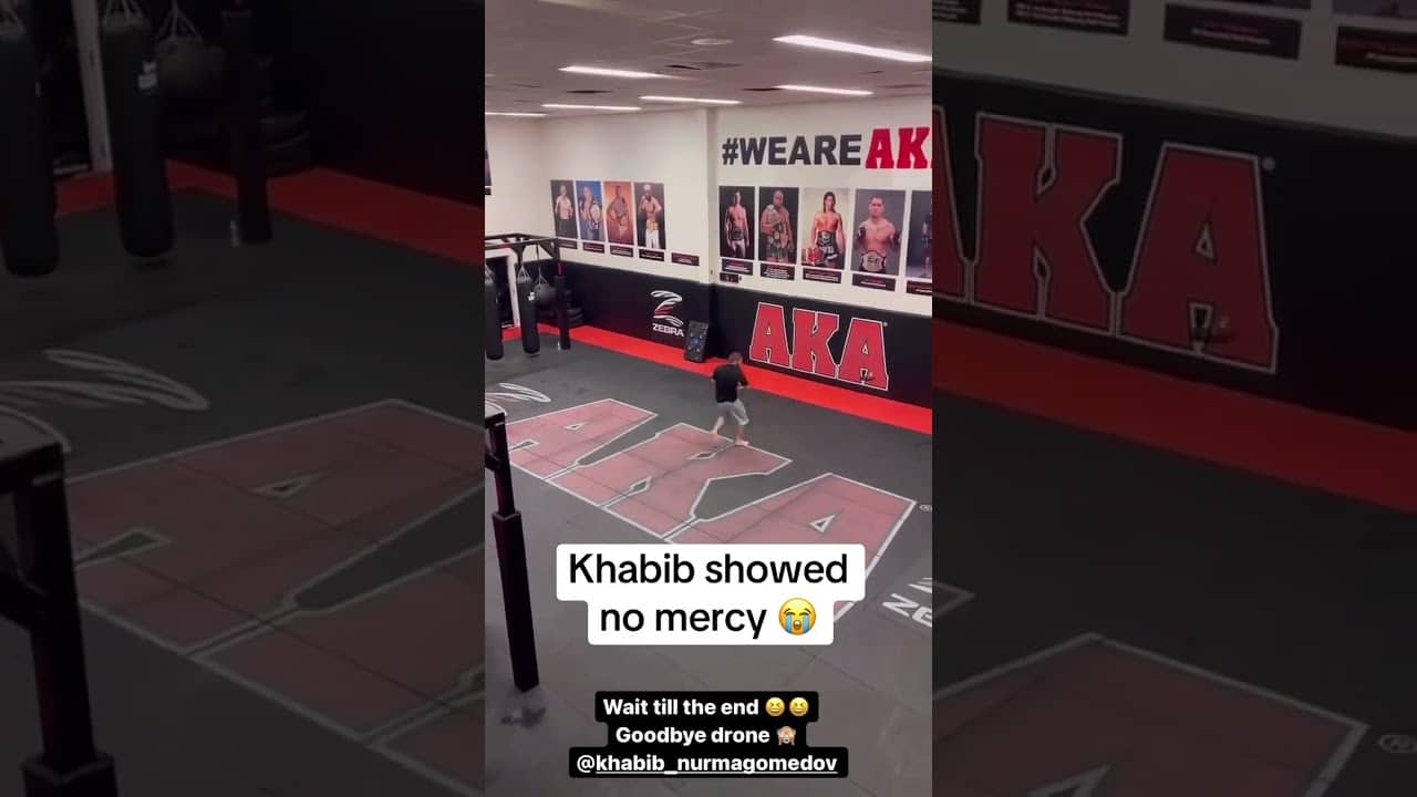 When Khabib punched a drone in mid-air in 2022 š (via @umar_nurmagomedov/IG)