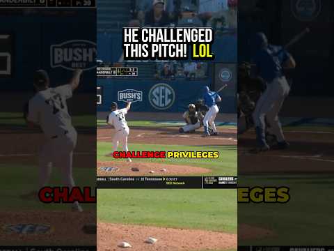 I can’t believe he challenged this 🤣 #baseball #collegebaseball