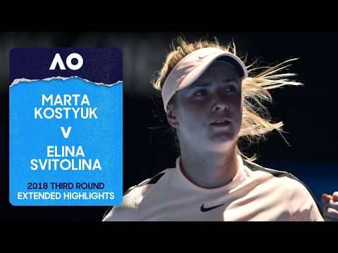 Marta Kostyuk v Elina Svitolina Extended Highlights | 2018 Australian Open Third Round