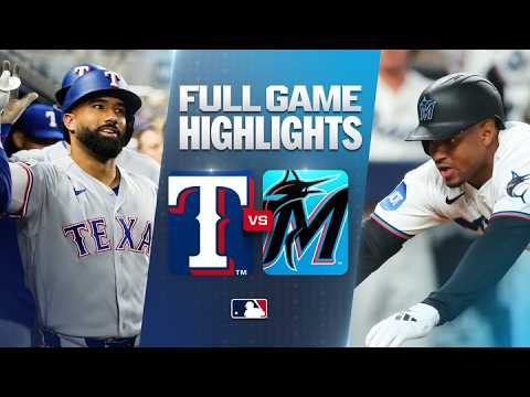 RANGERS vs. MARLINS Full Game Highlights (6/22/26) | MLB Highlights