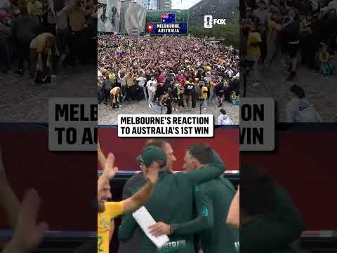 Absolute SCENES in Melbourne as Australia fans celebrate the FIFA World Cup win! 🇦🇺