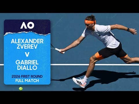 Alexander Zverev v Gabriel Diallo Full Match | Australian Open 2026 First Round