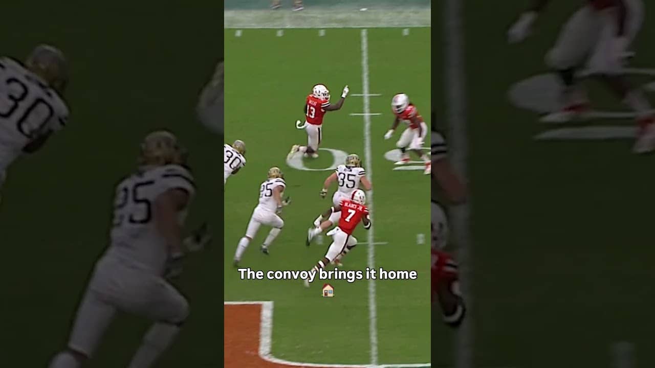 What a return 🫡 #miamihurricanes #accfootball #collegefootball