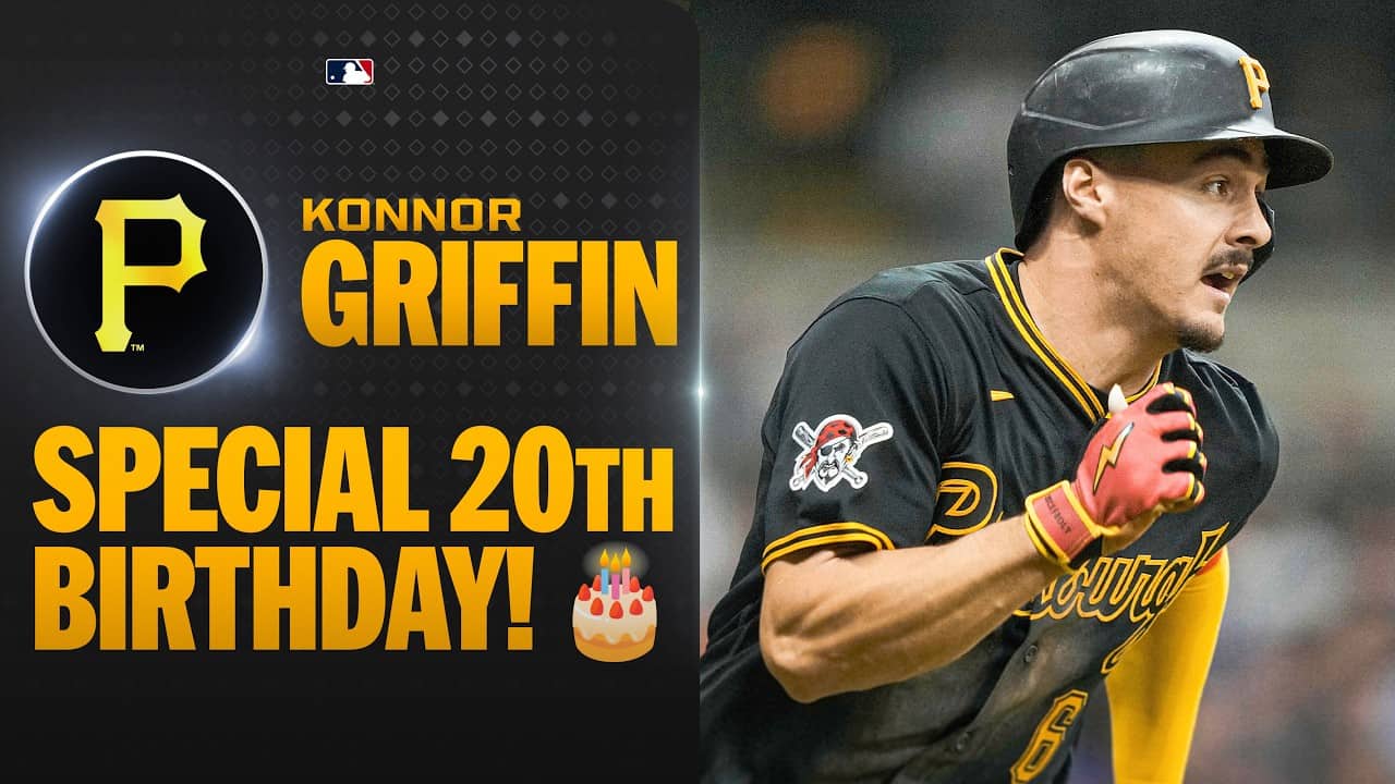 Konnor Griffin's first MLB homer and 3-hit game came on his 20th birthday! π | MLB Highlights