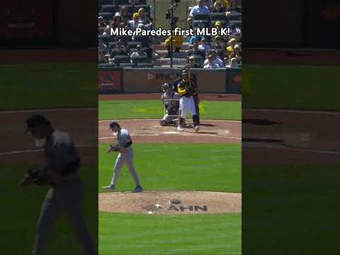 Mike Paredes gets his first strikeout in the big leagues! Congrats Mike!!