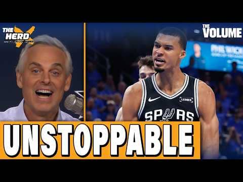 Game 1 REACTION: Spurs win THRILLER over Thunder, Wemby UNSTOPPABLE vs. SGA | Colin Cowherd HERD NBA
