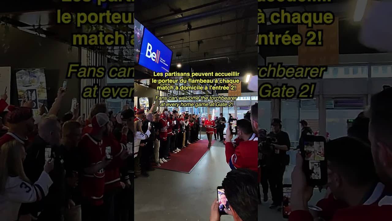 How to be part of the torchbearers tradition at the Bell Centre #Habs #Shorts