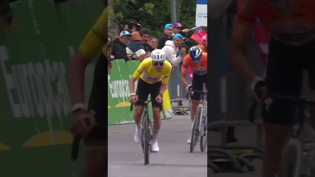 TADEJ POGACAR WANTS IT ALL ⚡️ The world champ claims his FOURTH stage win in the Tour de Romandie.