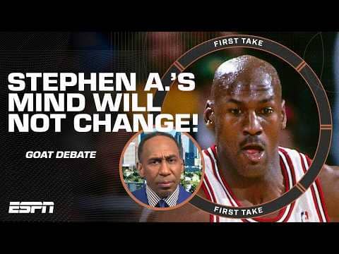 Stephen A. STANDS STRONG šŖ 'You'll NEVER convince me that LeBron is the GOAT over MJ' š | First Take