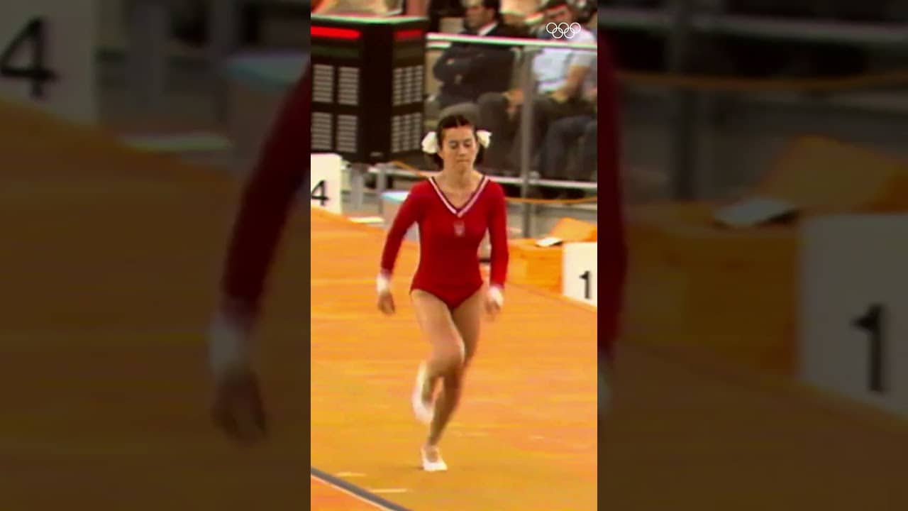Poland's Lucja Matraszek showing us what gymnastics was like in the 70s. ⚡️#Olympics